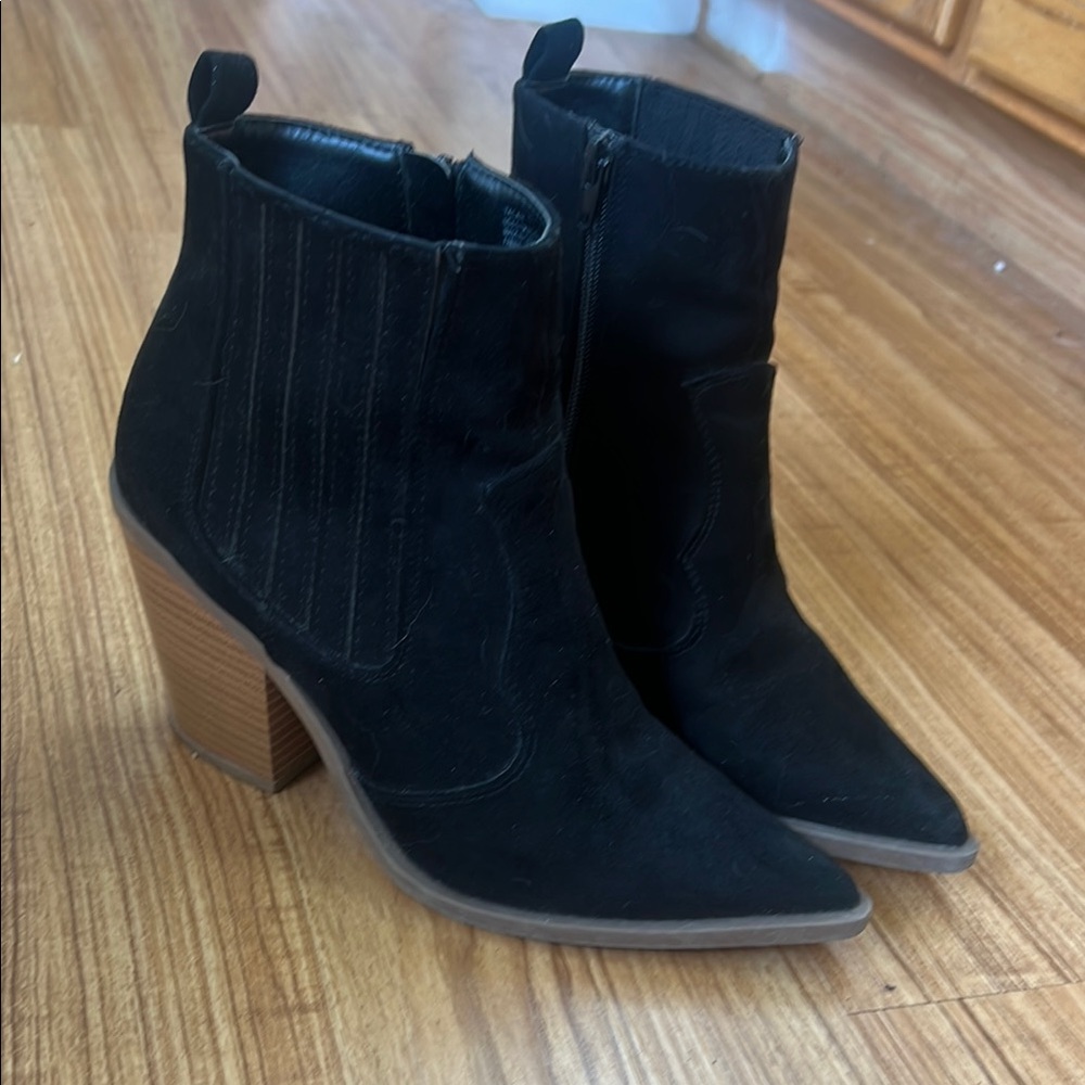 Black Western Booties